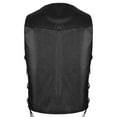 thumbnail image 5 of ARD Men's Black Cowhide Leather Classic Motorcycle Side Laces Biker/Club Vest (Large), 5 of 7