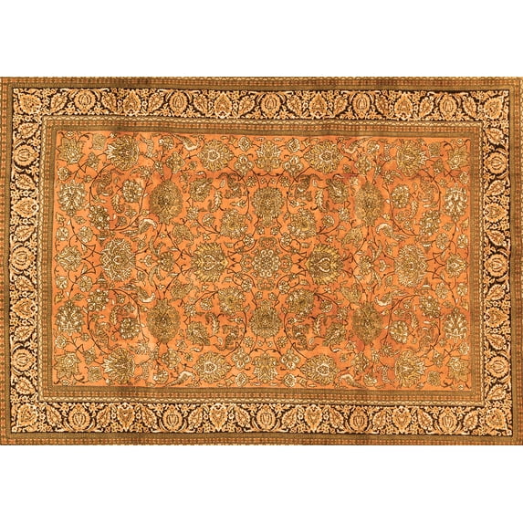 Ahgly Company Indoor Rectangle Persian Orange Traditional Area Rugs, 7' x 10'