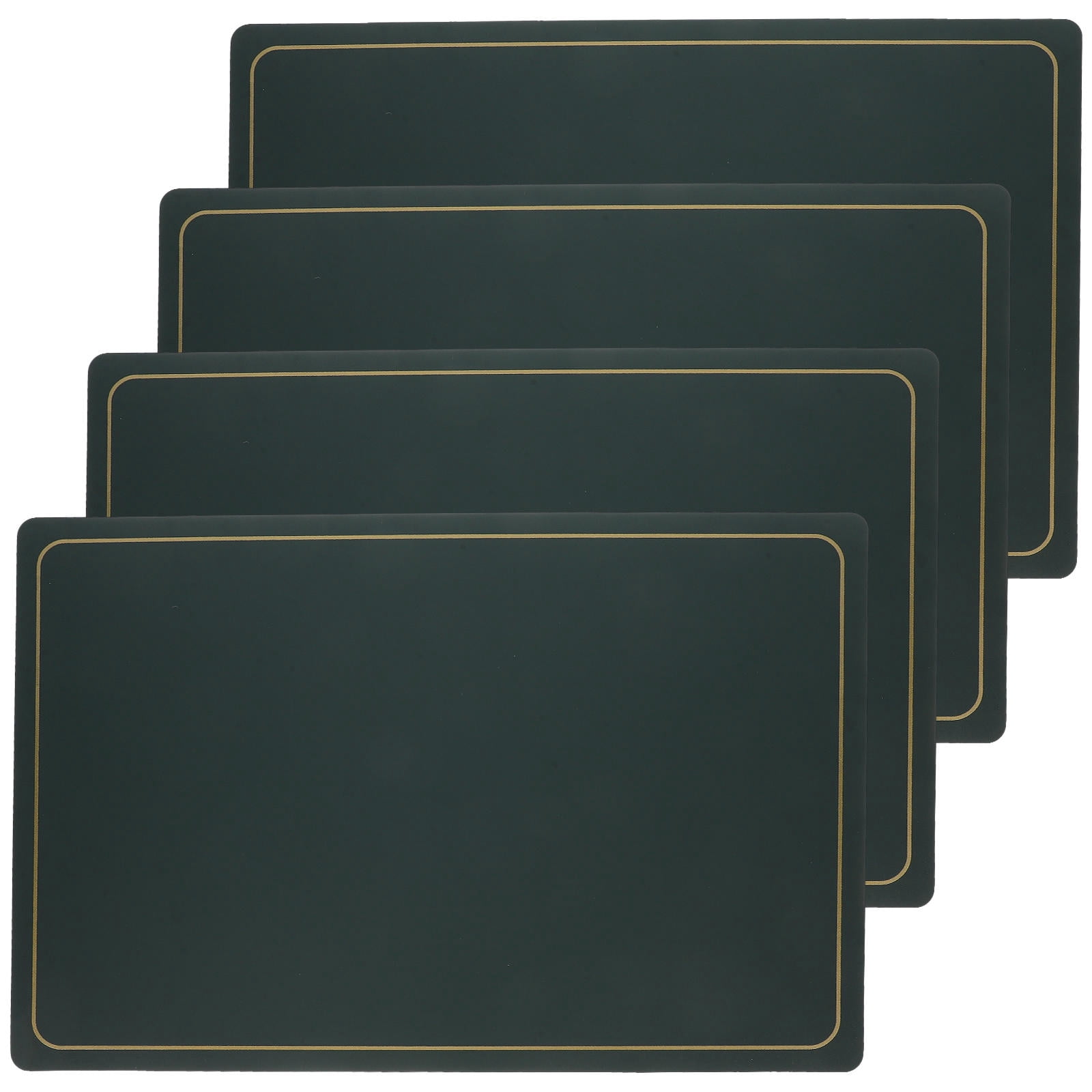 FRCOLOR  4 Pcs Anti-slip Heat-insulated Placemat Fabric Child Dark Green