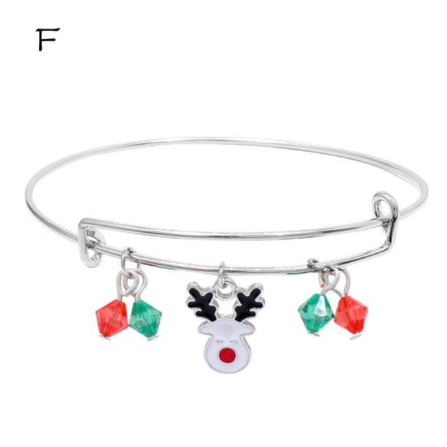 Fiudx Pulsera Navideña, Elegante Alegría de Cristal para Mujer, Elegante Accesorio Expandible para Niñas, Regal Festivo para Acción de Gracias y Navidad, Diseño Moderno, Ideal para Ocasiones Especial