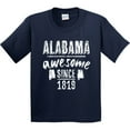 thumbnail image 3 of Inktastic Alabama Awesome Since 1819 Youth T-Shirt, 3 of 5