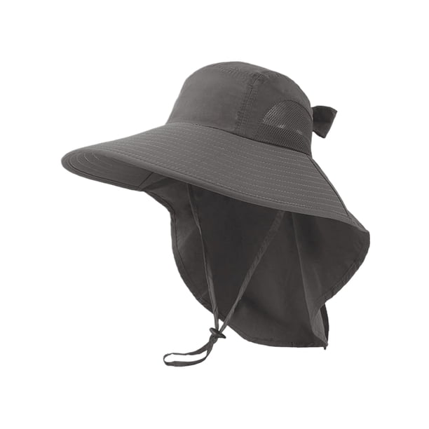 Sombrero de Sol Yuarrent con Protección UV para Mujer Gris Oscuro