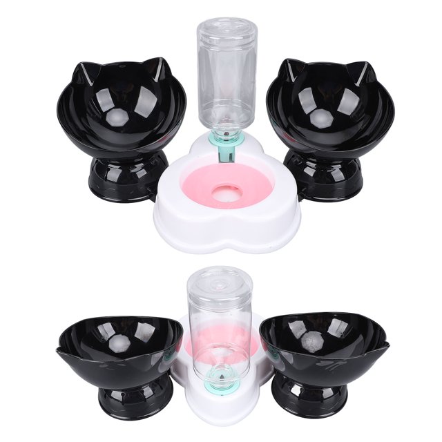 Dispensador De Agua Automático De Gran Diámetro, Cuencos Dobles Para Gatos Y Dispensador De Agua, Cuenco De Alimentación Antivuelco Para Tienda De