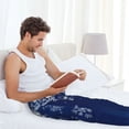 thumbnail image 5 of Sikiie Christmas Blue Pajama Pants Men, PJ Bottoms, Sleep & Lounge Pants-Small, 5 of 6