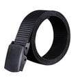 thumbnail image 1 of BRIGHTFUFU Cinturón web de lona cinturón de nylon para hombre estilo militar estilo casual amigable con aeropuerto con hebilla automática cinturón táctico (negro), 1 of 7