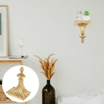 Moluckfu Hanging Wall Shelf Golden Resin 1Pack