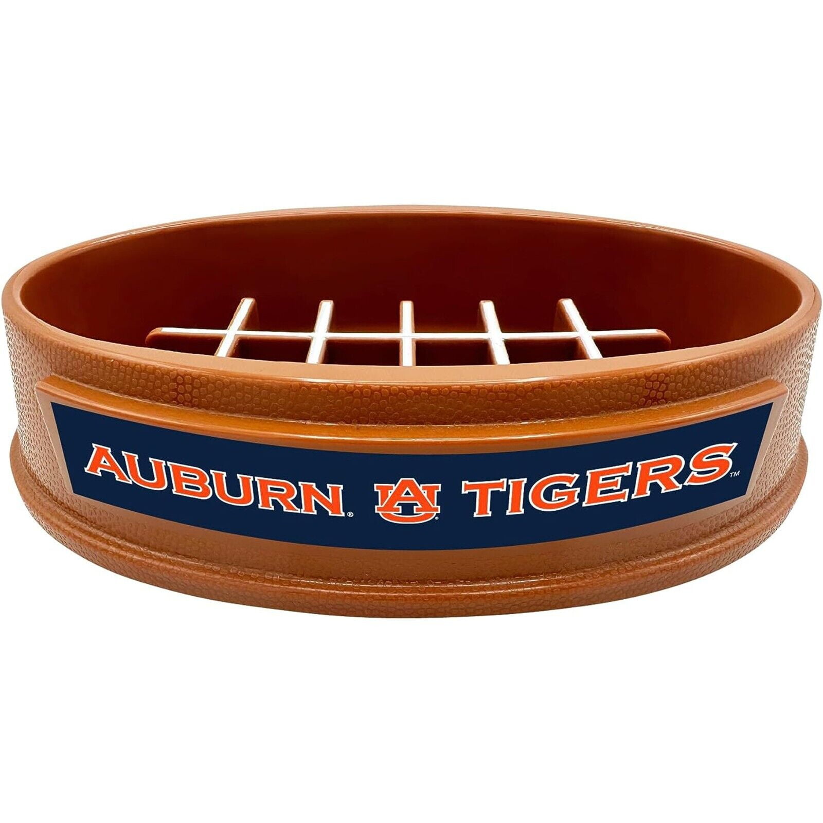 Pets First NCAA Auburn Tigers Super-Bowl Slow Feeder Bowl for Dogs and Cats with Non-Slip Mat