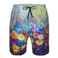 thumbnail image 3 of Cauagu Spring Flower Seasonal Print Men's Swim Trunks,Hawaiian Bathing Suit Swimsuits Beach Shorts with Pockets for Men Quick Dry Swimming Board Shorts-X-Large, 3 of 6