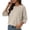 Beige, variant on Breezora Women's Summer Casual Knit Tops 3/4 Sleeve Crew Neck Lightweight Ribbed Pullover Sweater For Weekend Outing