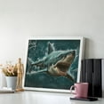 thumbnail image 3 of Diamond Art Kits for Adults, Abstract Geometric SharkDiamond Painting Kits for Beginners, Frameless Round 5D Full Drill Diamonds Art Pictures Gem Art Crafts Home Decor Gifts, 3 of 8