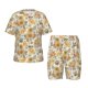 thumbnail image 1 of Balery Hippie Bee Honeycomb Conjunto de Pijama Infantil de Manga Corta con Estampado – Ropa de Dormir de Algodón Suave-X-Large, 1 of 6