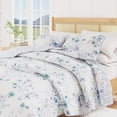 thumbnail image 6 of Floral Quilt Set - Lightweight, Soft, All-Season - 3-Piece Reversible Spring Bedding Set (King / California King, Bouquet), 6 of 6