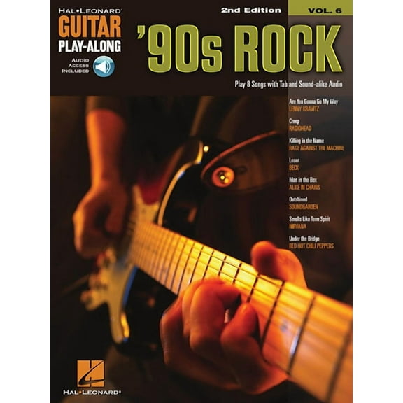 '90s Rock: Guitar Play-Along Volume 6, (Paperback)