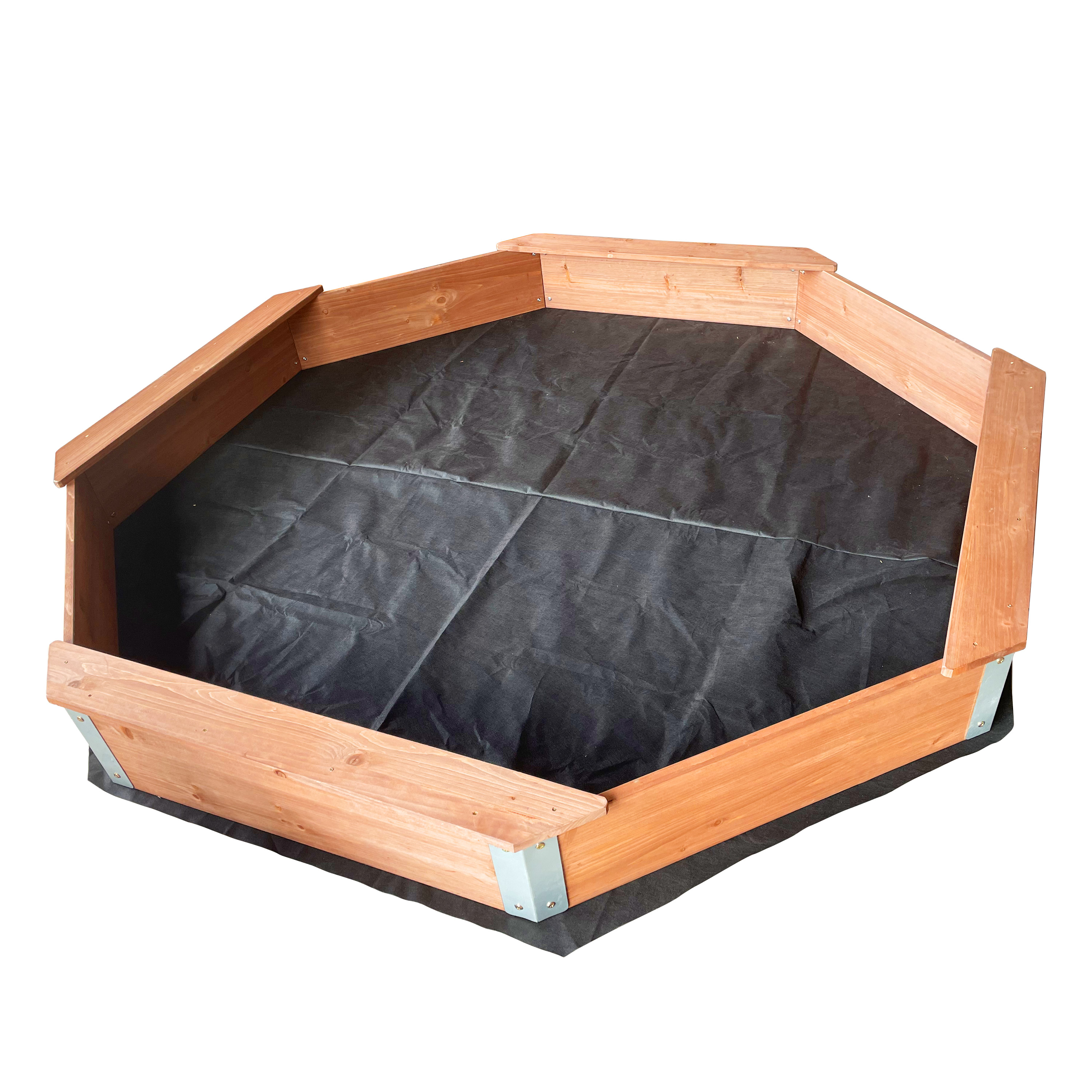 DRoad Outdoor Octagon Sandbox With Cover And 4 Seats Bench for Kids