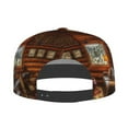 thumbnail image 5 of Adjustable Baseball Cap, Log Cabin Inside Flat Bill Trucker Flat Brim Hats Dad Hat for Men Women - Snapback Hat Adjustable Size, 5 of 7