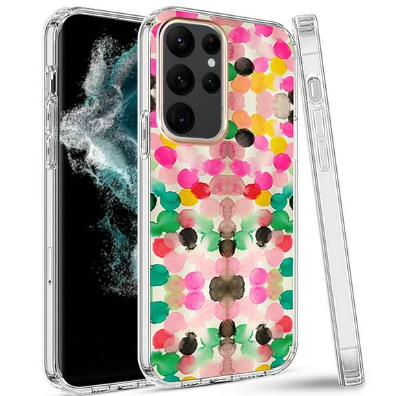For Samsung Galaxy S23  S23 Plus Creative Stylish Fashion Design Hybrid Rubber TPU Hard PC Shockproof Armor Slim Fit Cover ,Xpm Phone Case [ Colorful Dots ]