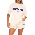 thumbnail image 1 of Promotions Chandail en Molleton Renard Blanc T-Shirts Oversize pour Femmes Manches Courtes Col Rond Hauts d'Été Décontractés Tee-Shirts Basiques Vêtements Tendance 2024 T-Shirts Graphiques pour Femmes Jaune S Liquidation, 1 of 6