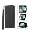 thumbnail image 1 of Funda Tipo Billetera para Samsung Galaxy S26 Carcasa Abatible con Porta Tarjetas, Bolsillo para Efectivo, Soporte Ajustable, Cierre Magnético y Correa de Muñeca Negro, 1 of 6