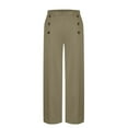 thumbnail image 7 of Htigea Clearance Womens High Waisted Wide Leg Cargo Pants Baggy Casual Trendy Work Pants with Button Today Deals Beige,S, 7 of 7