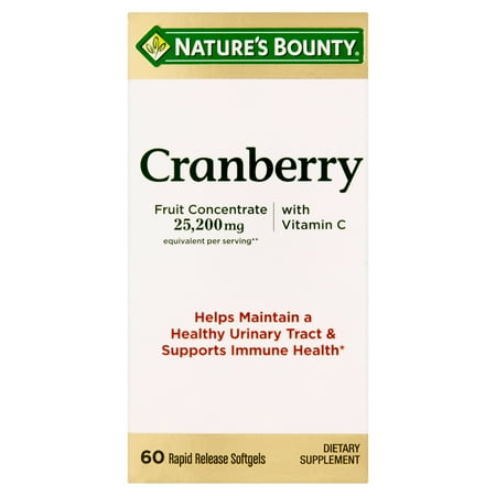 Nature's Bounty Triple Strength Cranberry Fruit Concentrate Softgels, 60 count