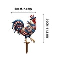 thumbnail image 2 of Patriotic 4th of July Metal Yard Stake Double-Sided Outdoor Garden Decor Independence Day Sign for Porch Courtyard 11.8 X 7.9IN, 2 of 7