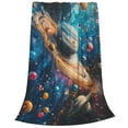 thumbnail image 2 of Pofeuu Colorful Planet Universe Print Ultra-Soft Micro Fleece Blanket,for Bed Or Sofa,All Season Throw Blankets Flannel Blanket-50"x40", 2 of 7