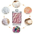 thumbnail image 6 of Yayeee 2 Pack Qtip Holder Bathroom Cotton Swab Canister with Lid Clear Dispenser Set, Pink Brown Pattern, 6 of 6