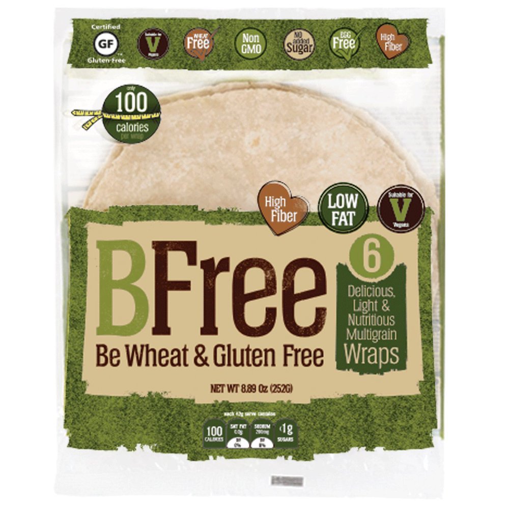 BFree Gluten Free Wrap Tortillas Multigrain 8 Inch Dairy Free Wheat Free 3 Pack