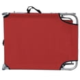 thumbnail image 3 of vidaXL Chaise Longue Pliante avec Auvent Rouge Aluminium, 3 of 5