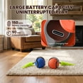 thumbnail image 5 of 2 Pack Interactive Cat Toy Ball,Speedy Tail Toys for Indoor Cats with Feather Tails (Blue-Orange), 5 of 7