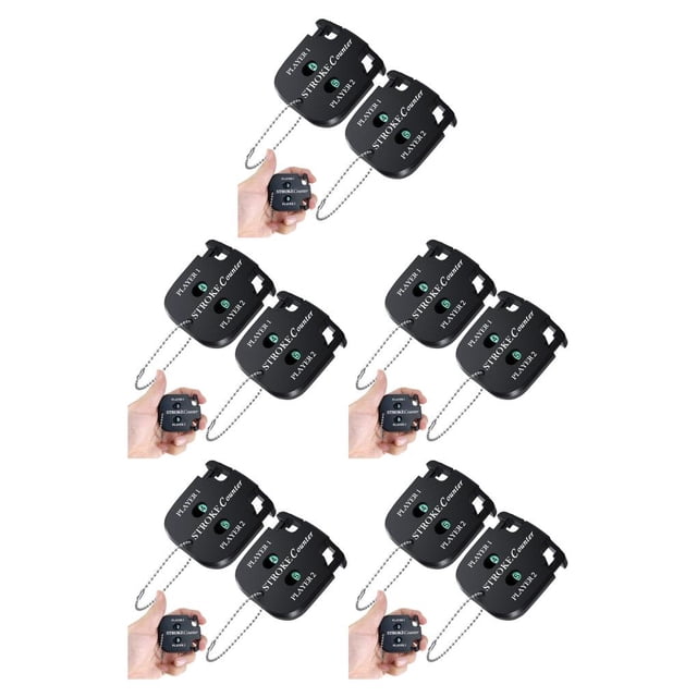 Langgg Golf Score Counter Training Practice Exercise 2 Digits Count Stroke Beginner Professional Scoring Keeper Portable Aid with Lanyard 5Set