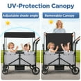 thumbnail image 4 of Tripland Wagon Stroller for Kids, 2-Seater All-Terrain Wagon with Canopy,Pull & Push Handle,Gray, 4 of 11
