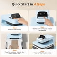 thumbnail image 4 of HTVRONT Automatic Heat Press 2 + HTVRONT Automat Heat Press Accessories Kit, Heat Press Machine with Adjustable Pressure & Higher Heating Height, Heats Up Fast and Evenly, 4 of 10