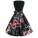 thumbnail image 5 of Vestido de columpio sexy sin mangas con cuello en V estampado vintage de moda para mujer Fridja  hj4674, 5 of 8