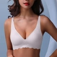 thumbnail image 2 of hotojiny Deep V Neck Bras for Women No Underwire Push Up Bras Wireless Seamless Bralettes Everyday Sleep T Shirt Bras, 2 of 5