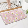 thumbnail image 4 of Pink Daisy Flower Yellow Centers Pattern Bathroom Rugs Mat,Non Slip Microfiber Bathroom Rug,Rubber Backing,Soft Bathroom Mats for Bathroom Floor,Tub and Shower,17x27in(43x68cm), 4 of 5
