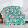 thumbnail image 3 of Fuzoiu Pig And Flower Print Flannel Blanket,Throw Blanket,Flannel Home Decor,Fleece Bed Blankets,Cozy Soft Blanket for Bed, Sofa, Camping, and Travel-60"x50", 3 of 6
