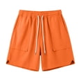 thumbnail image 5 of Womens Shorts Womens Lightweight Solid Color Wide Leg Running Shorts Summer Casual Elastic Waist Drawstring Athletic Shorts with Pockets, 5 of 9
