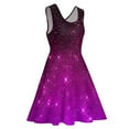 thumbnail image 5 of 2024 Pink Starry Night Dress High Waist Colorful Sky Print Streetwear Dresses Summer Women Oversize Boho Beach Design Skate Dress, 5 of 7