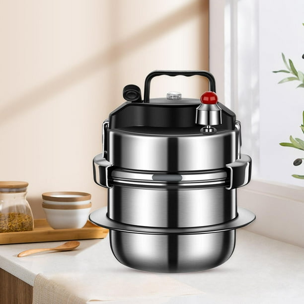 Tnarru Pressure Cooker 1.6L Easy to Clean Non sticking Travel Camping Cookware Mini Multipurpose Heavy Duty Cooking Pot Outdoor Lightweight Pressure Canner Walmart