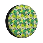 Coaee Cartoon Koala Bear And Leaf Car Tire Sun Shield Spare Tire Protective Cover 14-17in For Suv, Truck, Jeep Waterproof Dustproof Thickening -