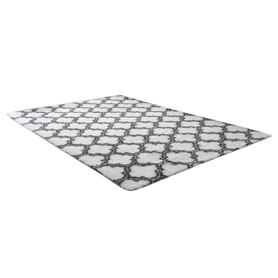 Fluffy Bedroom Geometric Design Shaggy Rugs Area Rug For Girls Baby Room Kids Living Room Home Decor Floor White 60*200cm