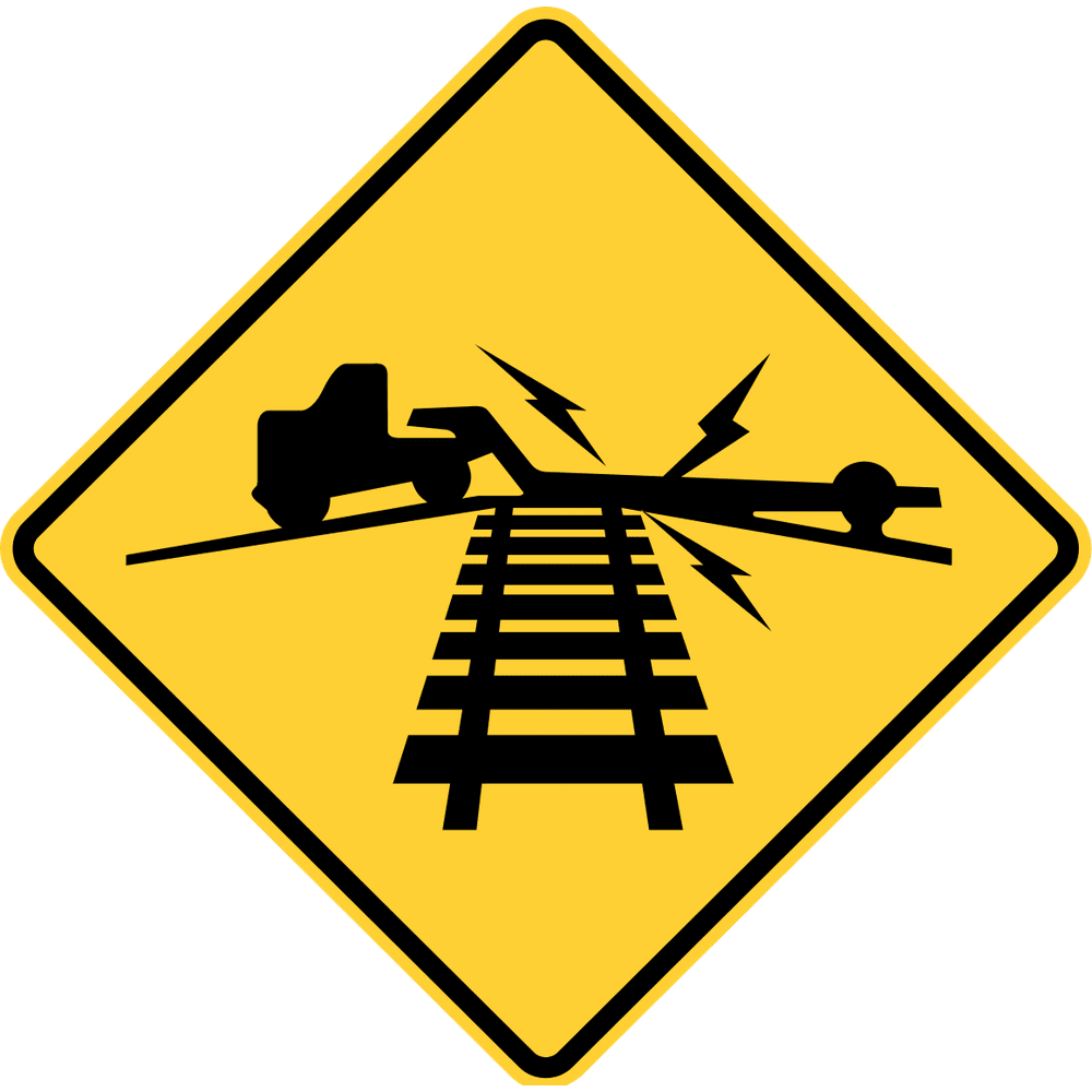 Traffic Signs Low ground clearance railroad crossing 10 x 7 Peeln