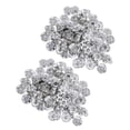 thumbnail image 1 of 2x 50Pcs Botón de de cierre de hebilla para coser ropa - Plata, 19 mm, 1 of 7