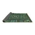 thumbnail image 2 of Ahgly Company Indoor Square Abstract Turquoise Blue Modern Area Rugs, 4' Square, 2 of 4