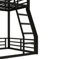 thumbnail image 6 of Lisonu Twin over Full Floor Bunk Bed, Heavy-Duty Metal Bed Frame with 500lb Capacity, Space-Saving Design for Teens & Adults, Noise-Reduced, Black, 6 of 14