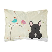Carolines Treasures BB2481PW1216 Christmas Presents between Friends French Bulldog - Brindle Canvas Fabric Decorative