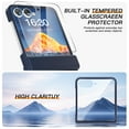 thumbnail image 3 of ELEHOLD Case for Samsung Galaxy Z Flip 7 with Built-in Tempered Glass Screen Protector, Shock-Absorbent Lightweight Hard Shell with Hinge Protective Cover,Blue, 3 of 7