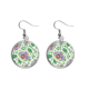 thumbnail image 1 of Patrón de flores de estilo japonés hojas China Asia Pendientes pendientes de plata colgantes joyas señora Unbranded M, 1 of 3