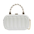 thumbnail image 2 of Bolso tipo caja con cadena jinwen minibolso bandolera para mujer Bolso de noche minimalista Blanco Bolso de hombro, 2 of 8